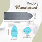 Full Size Ironing Board Cover and Pad 15x54 w/ Silicone Mat | Polyester Cotton - Image 6