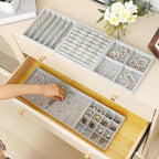 Fixwal Jewelry Organizers and Storage, 14in Stackable Jewelry Drawer Organizer - Image 7