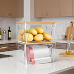 2 Pack Trash Bag Holder, Stackable Trash Bags Dispenser - Image 4