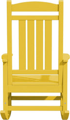 KINGYES Outdoor Rocking Chair Set of 2, High Density Polyethylene Patio Rocking Chairs with 330lbs Support for Adults, Yellow - Image 11