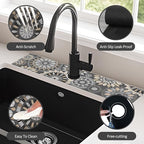 2PCS 24" X 5.5" Kitchen Sink Splash Guard Faucet Mat Mandala Super Absorbent - Image 6