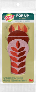 Scotch-Brite Harvest Pop Up Kitchen Sponges, Unique Compressed Kitchen Sponge by Scotch-Brite