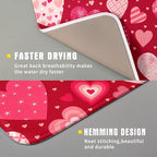 Valentine Day Love Heart Dish Drying Pad 16 x 18 Inch - Image 3