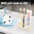 HarJue Toothbrush Holder Stand for Bathroom, Metal Toothbrush Organizer - Image 6