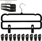 Velvet Pants Hangers with Double Non Slip Bar by WJWSKI