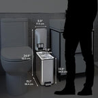 iTouchless 3 Gallon Slim Bathroom Trash Can - Image 7