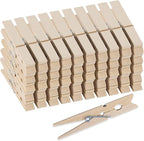 50Pcs Wooden Clothespins, 2.9 inch Clothes Pins by Tecbeauty