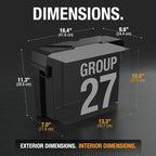 NOCO Snap-Top BG27 Battery Box, Group 27 12V Battery Box - Image 6