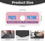 Kitchen Sink Splash Guard Faucet Mat Kitchen/Bathroom Photo DIY 15"x5.5" - Image 2