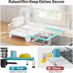 GSlife Large Dish Drying Rack 2 Tier, Expandable Kitchen Dish Drainer - Image 8
