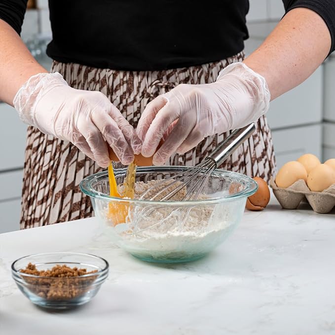 GUSTO Disposable Vinyl Gloves – Clear, Latex-Free, Powder-Free, BPA-Free – Safe - Image 5