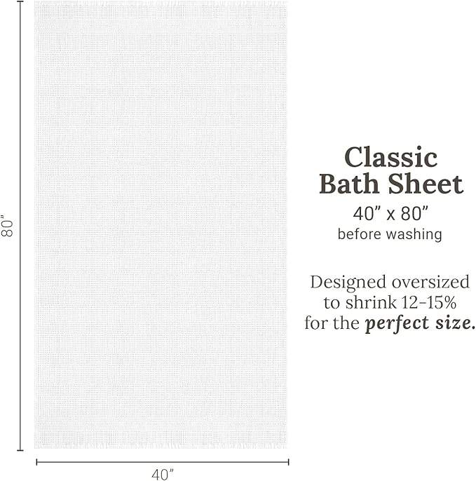 GILDEN TREE Waffle Bath Sheet Large Bath Towels Quick Dry Thin Body Towels - Image 8