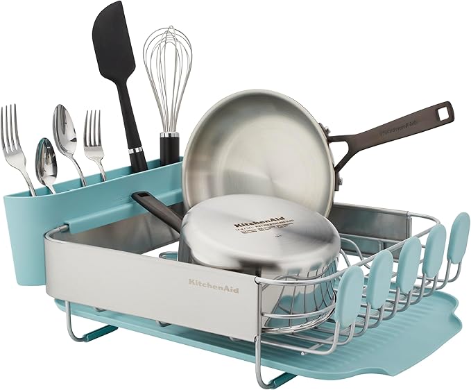 KitchenAid Compact Space Saving Rust Resistant Dish Rack - Image 7