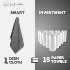Infinitee Xclusives Premium Dish Cloth 100% Cotton 12 x 12 Inches |Pack of 4| - Image 6