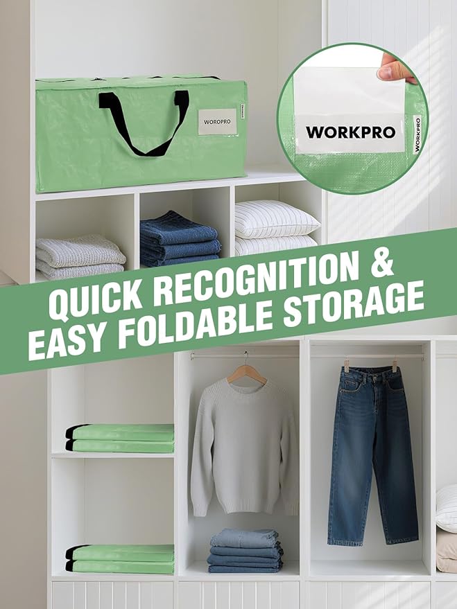 WORKPRO 8 Pack Extra Large Moving Bags - Image 7