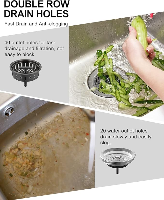 BOTEMY B9171 Bronze Kitchen Sink Drain Kit 3 1/2 Sink Strainer - Image 6