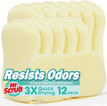 Sponges Kitchen Scrub Dish Sponge Scouring Pad, 12 Pack Cleaning Brush Scrubber by MrScrubCleaninghelpers