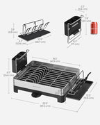 SONGMICS Dish Drying Rack, Premium Stainless Steel Dish Rack - Image 8