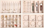 LANDICI Stackable Jewelry Organizer Trays 4 Set, PU Leather Jewelry Organizer - Image 2