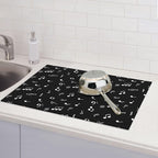 Music Notes Dish Drying Mat for Kitchen Counter Musicial Dish Drainer Rack Mats - Image 2