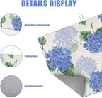 Blue Hydrangea Dish Drying Mat for Kitchen Counter Spring Floral Drying Pad - Image 3