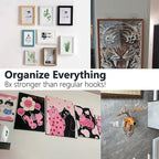 20 Pcs Heavy Duty Adhesive Picture Hooks – 33 lbs Load No-Nail Wall Hangers - Image 7