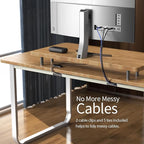 Delamu 62.8in Under Desk Cable Management, Safe Tidy Cable Management Under - Image 4