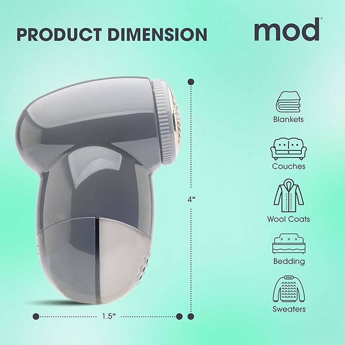MOD 2 Pack Portable Fabric Shaver and Lint Remover, Reusable Pet Hair Remover - Image 6