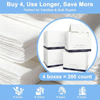 200 Count Disposable Face Towels – Value Pack Extra Thick Biodegradable Facial - Image 2