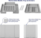 Simple Houseware Expandable Kitchen Drawer Flatware Organizer - Image 4