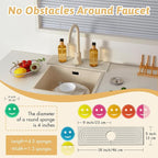 Detachable Faucet Handle Drip Catcher, Dish Drying Mat Soap Sponge Holder Tray - Image 3