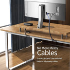 Delamu 62.8in Under Desk Cable Management, Safe & Tidy Cable Management Under - Image 4