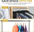 Premium Velvet Hangers 30 Pack Ultra Thin Non Slip Adult Felt Space Saving Suit - Image 5