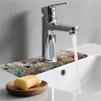 Kitchen Sink Splash Guard，wildflowers-in the meadow Faucet Mat Sink - Image 2