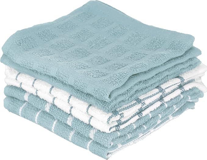 Ritz 100% Terry Cotton, Highly Absorbent Dish Cloth Set, 12” x 12” by Ritz+Foodservice