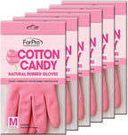 ForPro Natural Rubber Gloves, 6 Pairs Reusable Multi-Purpose Household Cleaning - Image 3