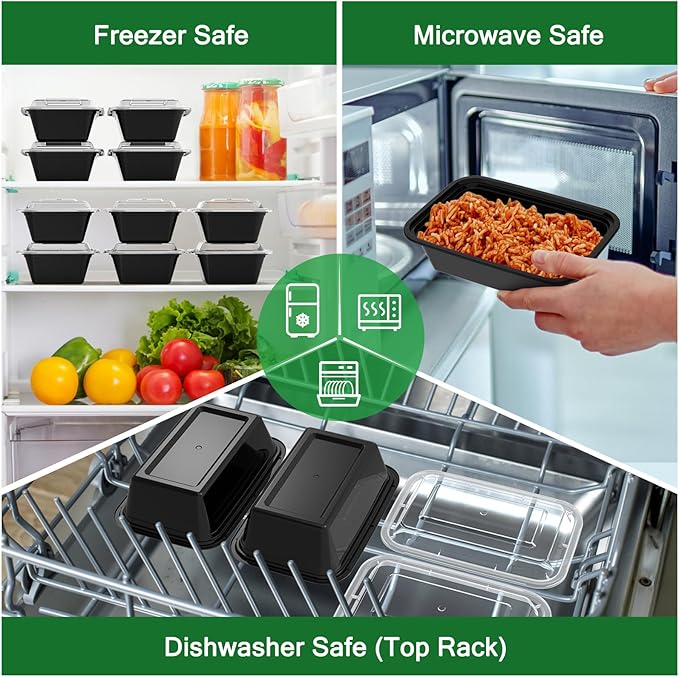 50 Pack 24 oz Meal Prep Containers Reusable - Image 5
