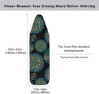 Mandala Lotus Flower Ironing Board Cover, Abstract Ethnic Floral 54x15 inches - Image 5