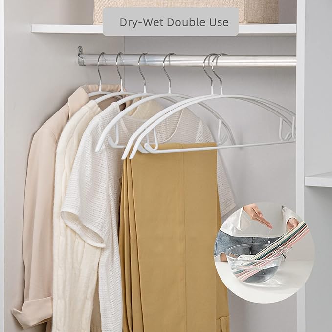 Nature Smile Non Slip PVC Coating Sweater Hangers, Dress Suit Coat Hangers - Image 6