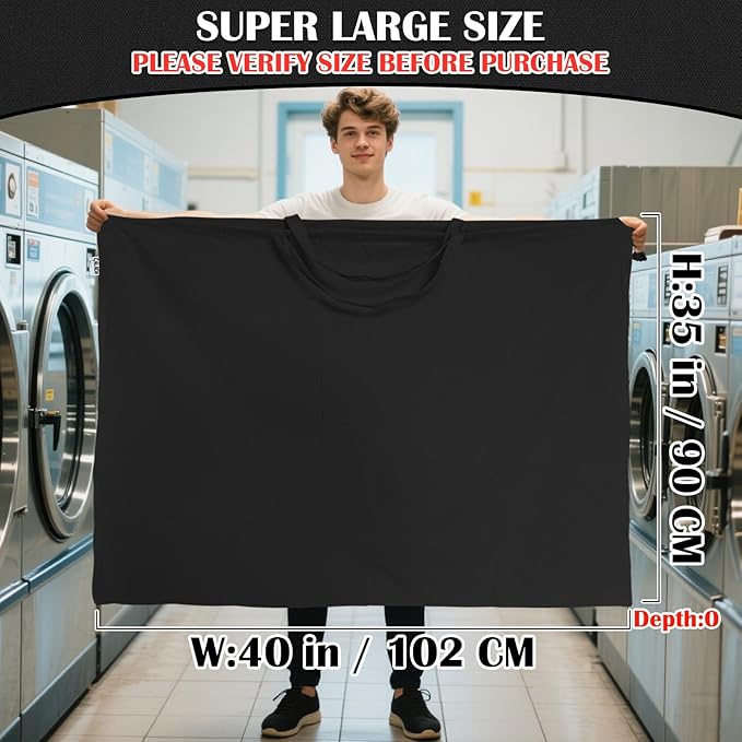 Canvas Laundry Bag 40"W x 35"H, Thick Canvas Laundry Bag - Image 2