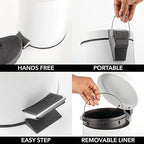 mDesign Pedal Bin — Metal Waste Bin - Image 5
