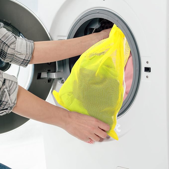 Frienda 6 Pieces Mesh Stuff Sack, 11 x 15 Inch Durable Nylon Drawstring Laundry - Image 5