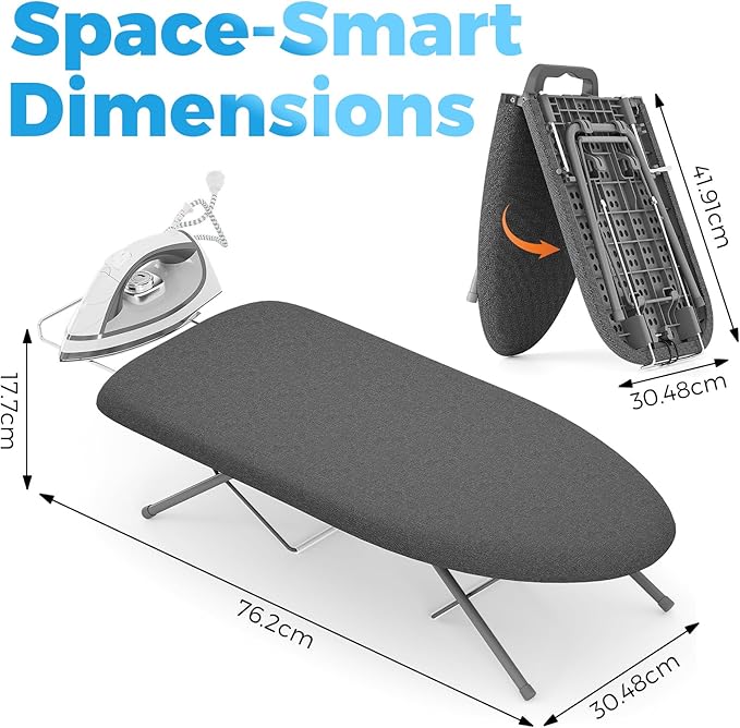 KINGBOARD Tabletop Ironing Board, Small Ironing Boards - Image 3