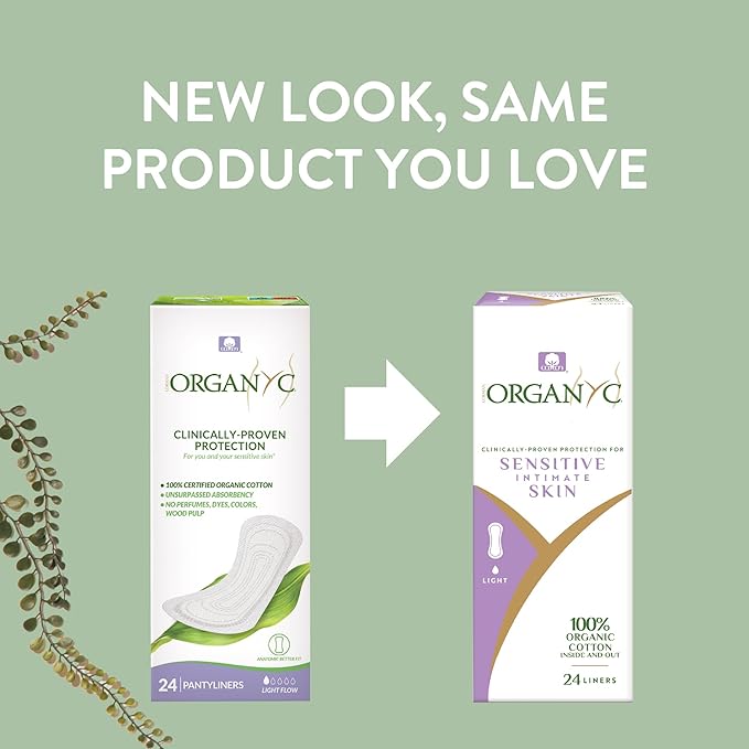 Organyc 100% Certified Organic Cotton Flat Panty Liner - Image 2