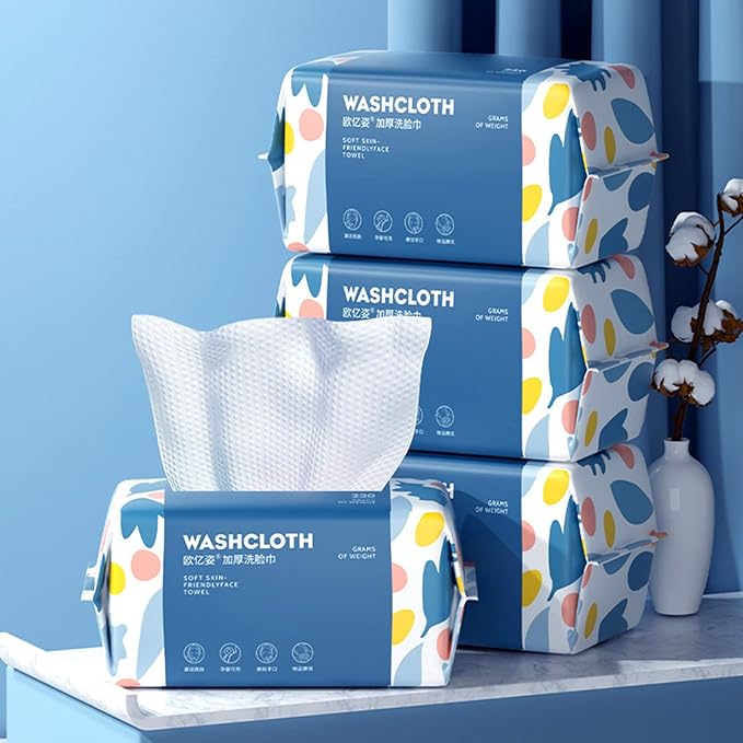 100 Count Disposable Face Towel, Thickening Ultra Soft Washcloths, Facial - Image 8