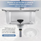 ZM Kitchen Sink Stainless Steel Deep Locking Basket Strainer - Image 5