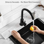 Stone Faucet Mat For Kitchen Sink, 23.6" Diatomite Quick Drying Stone Mat For - Image 5