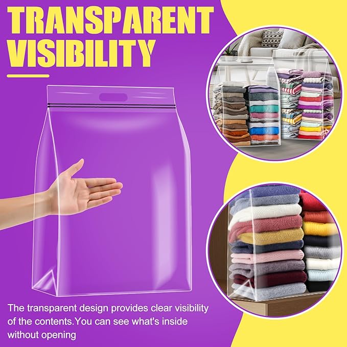 25 Gallon Extra Large Storage Bags 35”x 24”Resealable Clear Bags - Image 7
