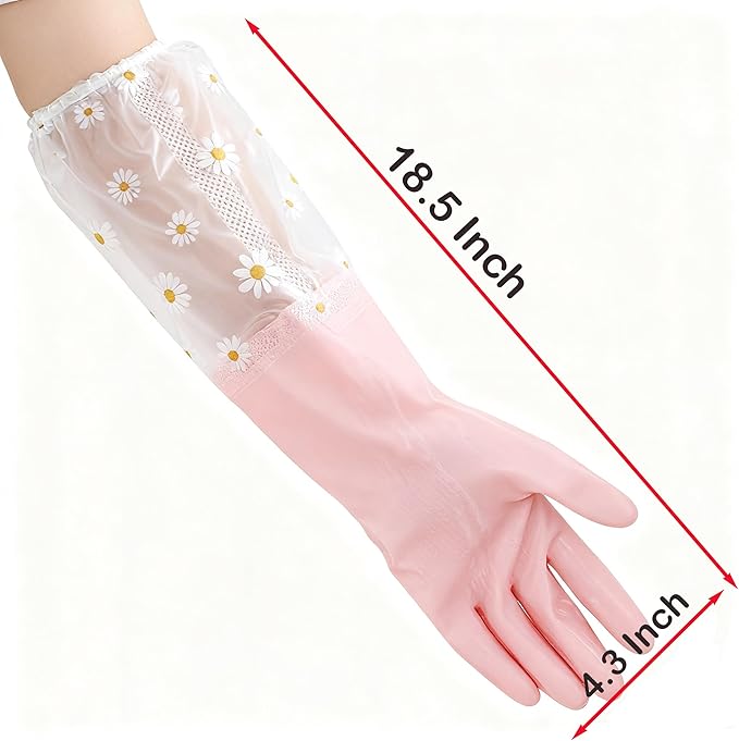 Dishwashing Cleaning Gloves Tear-Resistant Rubber Household Cleaning Gloves - Image 2