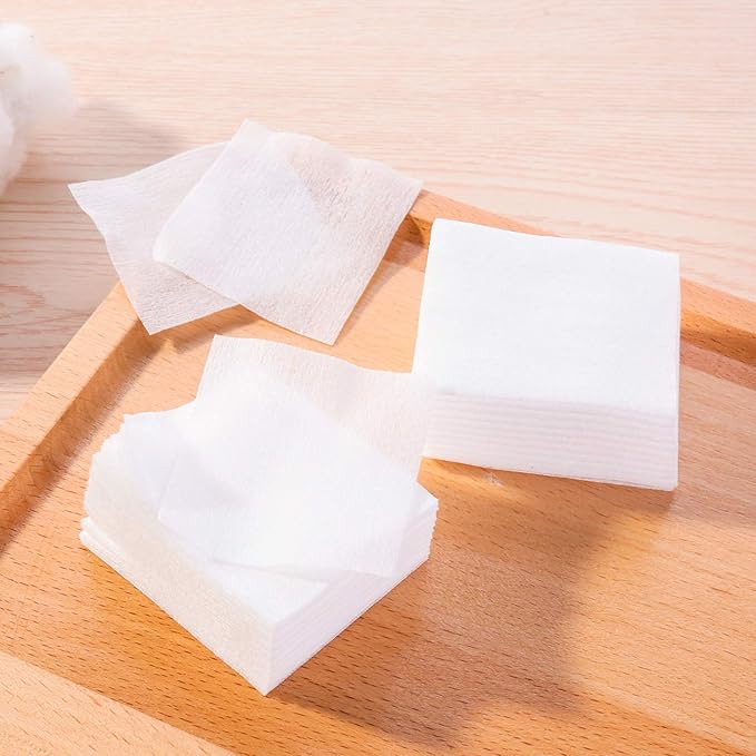 1000 PCS Thin Makeup Facial Cotton Pads, Square Makeup Remover Cotton Pads - Image 4